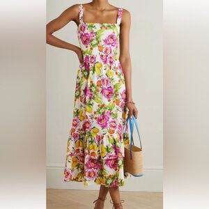 Unbranded Chic Floral Maxi Dress - Pink and Yellow